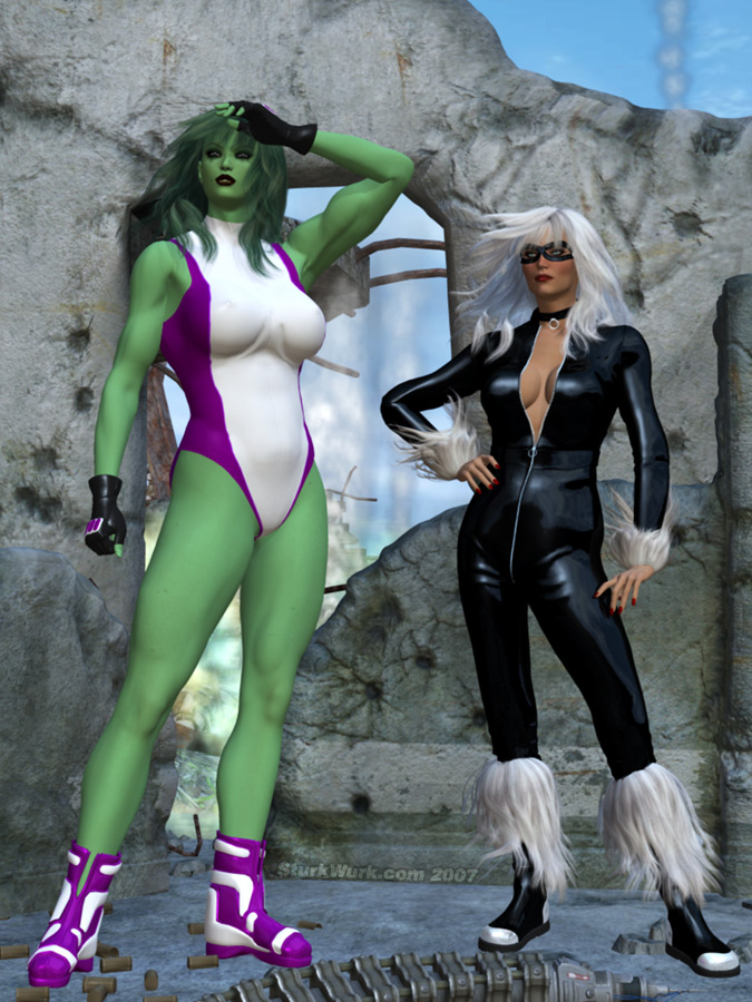 She Hulk and the Black Cat